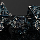 Dragonguard Hollow Metal Dice Set - Cobalt and Shadow