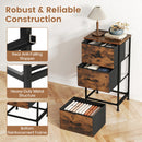3-Drawer Fabric Dresser with Metal Frame for Bedroom Storage