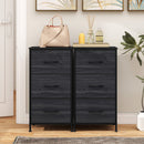3-Drawer Fabric Dresser with Metal Frame for Bedroom Storage
