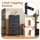 3-Drawer Fabric Dresser with Metal Frame for Bedroom Storage