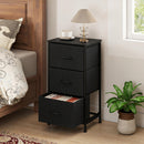 3-Drawer Fabric Dresser with Metal Frame for Bedroom Storage