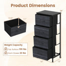 4-Drawer Fabric Dresser with Metal Frame