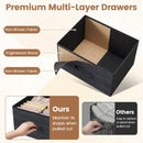 4-Drawer Fabric Dresser with Metal Frame