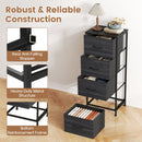 4-Drawer Fabric Dresser with Metal Frame