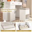 Vanity Dressing Table and Chair Set with Mirror and Lights