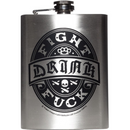 Drink Fight Fuck Stainless Steel Hip Flask | Sourpuss Brand Rockabilly Barware | Punk Gift