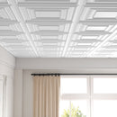 Drop Ceiling Tiles 24" x 24" PVC Ceiling Panels with 3D Decorative Patterns 24-Pack