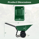Dual-Wheel Wheelbarrow Garden Utility Cart with Pneumatic Tires
