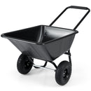 Dual-Wheel Wheelbarrow Garden Utility Cart with Pneumatic Tires