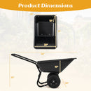 Dual-Wheel Wheelbarrow Garden Utility Cart with Pneumatic Tires