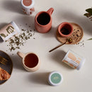 Dusty Tan Blush Ceramic Tea Infuser Mug  | 2-in-1 Tea Steeper Cup | 11 oz