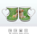 Custom Printed Ceramic Mug with Heart Handle - Upload your Photo