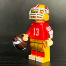 #13 QB San Francisco Football Player Minifig - B3 Customs