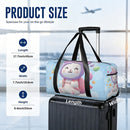 Personalized Kawaii Bunny Cat Duffel Bag with Custom Name – Pastel Travel, Gym & Weekend Bag