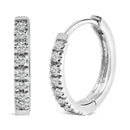 14K Rose Gold 1/5 CTW Diamond Huggie Hoop Earrings