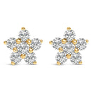 10K White Gold 1/2 Cttw Lab Grown Diamond Star Stud Earrings