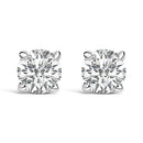 14K White Gold 1/2 Cttw Lab Grown Diamond Solitaire Stud Earrings