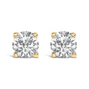 14K White Gold 1/2 Cttw Lab Grown Diamond Solitaire Stud Earrings