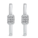 10K White Gold 3/8 Cttw Lab Grown Diamond Heart Shaped Huggie Hoop Earrings