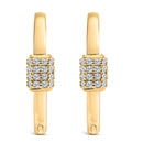 10K White Gold 3/8 Cttw Lab Grown Diamond Heart Shaped Huggie Hoop Earrings