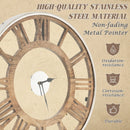 16-20 Inch Silent Wall Clock with Roman Numerals