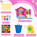 5-in-1 Inflatable Bounce House with Slide and Ball Pit