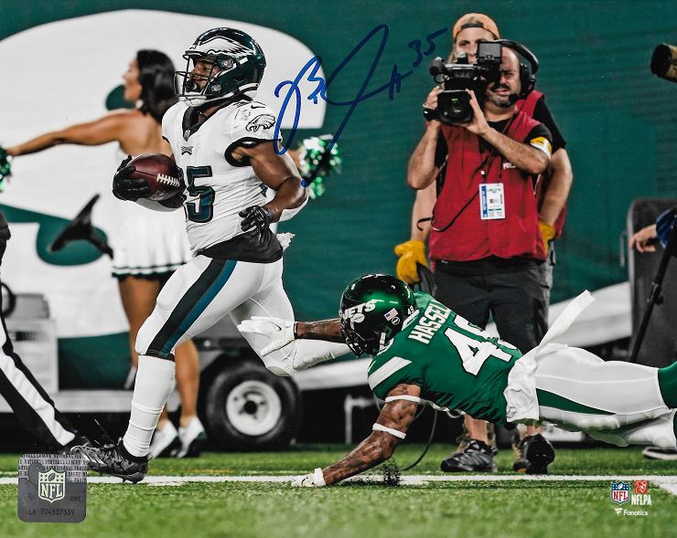 Boston Scott v. NY Jets Philadelphia Eagles Autographed 11