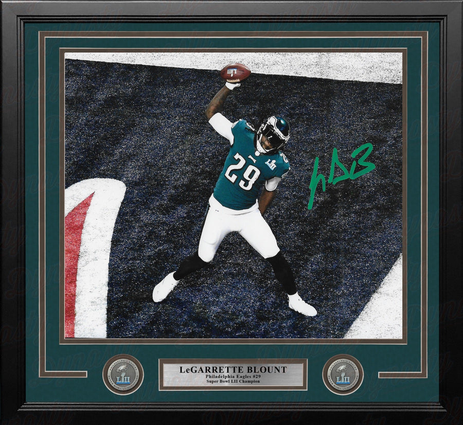 LeGarrette Blount Super Bowl LII Autographed TD Spike Philadelphia Eagles 11