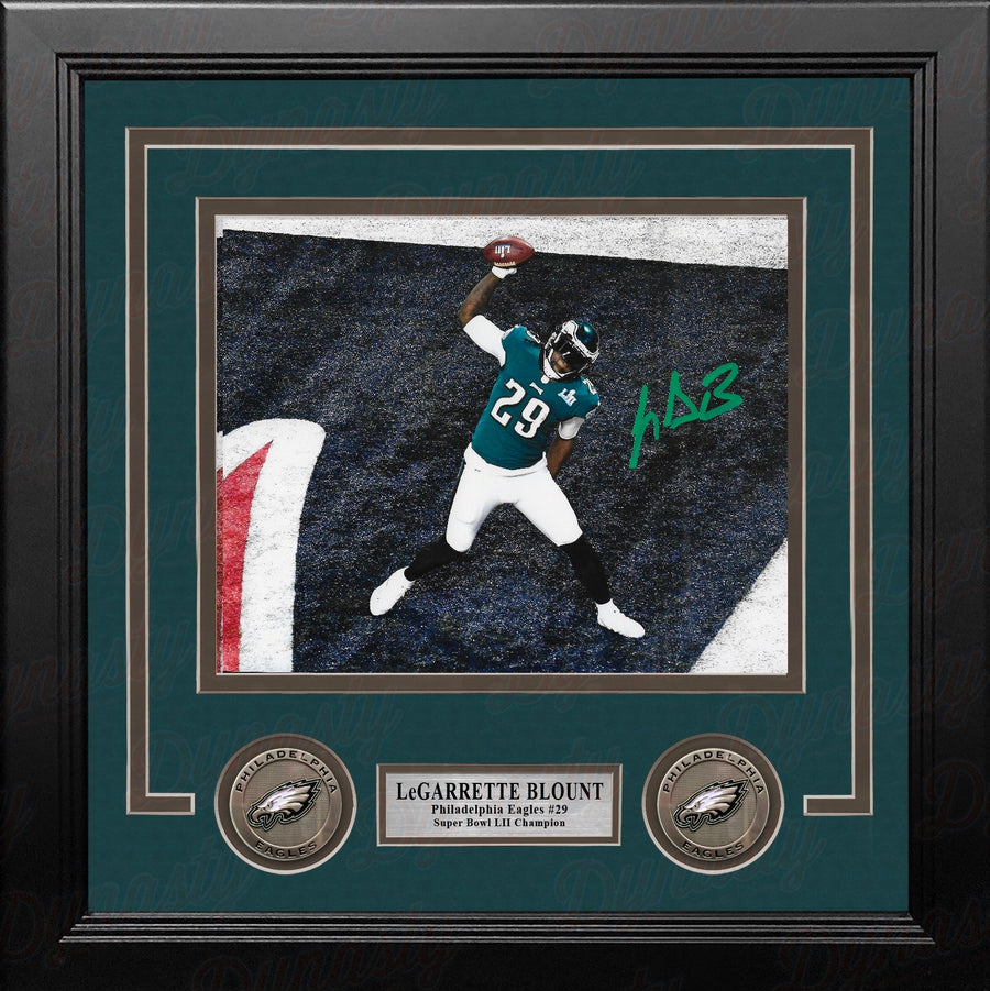 LeGarrette Blount Super Bowl LII Autographed TD Spike Philadelphia Eagles 8