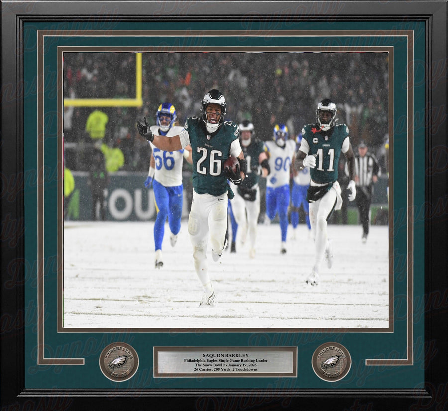Saquon Barkley Snow Bowl Celebration Philadelphia Eagles 11