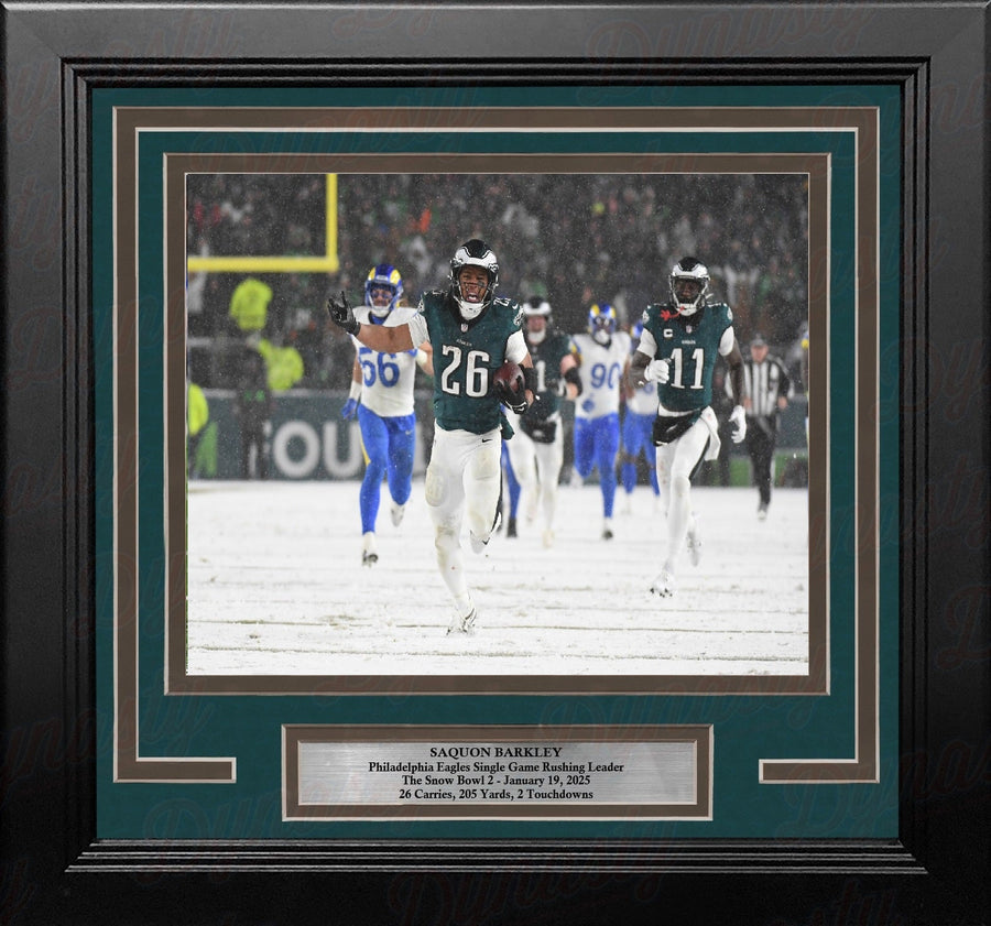Saquon Barkley Snow Bowl Celebration Philadelphia Eagles 8