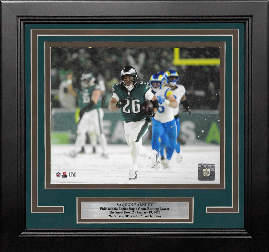 Saquon Barkley Snow Bowl Action Philadelphia Eagles 8