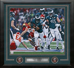 Saquon Barkley Super Bowl LIX Action Philadelphia Eagles Autographed 11" x 14" Framed Football Photo
