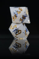 Earl Grey Lavender Sharp-Edged Resin Dice Set