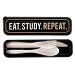 Eat.Study.Repeat Reusable Cutlery Set | 3 Piece with Storage Case