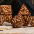Egyptian Gold Sandstone Stone Dice Set - Dice Around the World Collection