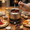 Electric Fondue Pot Set with 6 Forks - 2.6 Quart Capacity
