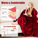 62 x 84 Inch Twin Size Electric Heated Throw Blanket with Timer