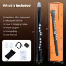 Electronic Wind Instrument Synthesizer Rechargeable Digital Saxophone-Black