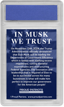Elon Musk DOGE Trading Card - Graded Gem Mint 10