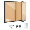 Enclosed Bulletin Board 47.5" x 35.5" with Aluminum Frame