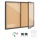 Enclosed Bulletin Board 47.5" x 35.5" with Aluminum Frame