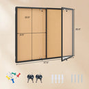 Enclosed Bulletin Board 47.5" x 35.5" with Aluminum Frame