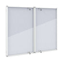 Lockable Cork Bulletin Board 47.5" x 35.5" Aluminum Frame