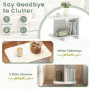 End Table 2-Tier Sofa Side Table with Storage Shelf for Small Space