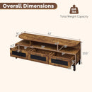 Entertainment Center with 3 Storage Drawers and Open Shelves