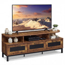 Entertainment Center with 3 Storage Drawers and Open Shelves