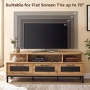Entertainment Center with 3 Storage Drawers and Open Shelves
