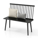Entryway Bench for 2 with Spindle Back for Kitchen Dining Room Hallway