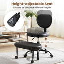 Cross Legged Office Chair with Adjustable Height & Footrest